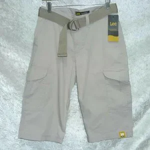 Lee Shorts Mens Cargo Shorts Lee Comfort Stretch Belted Size